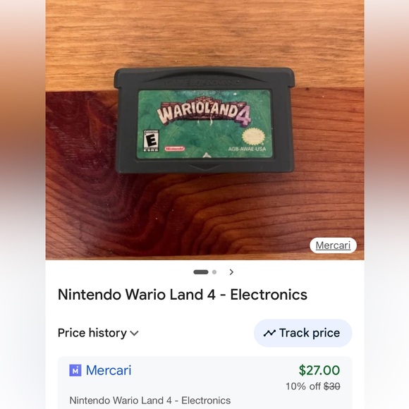 Nintendo Wario Land 4 Game Cartridge - Black and Teal - Picture 3 of 3